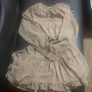 Jessica Simpson Tan Animal Print Dress